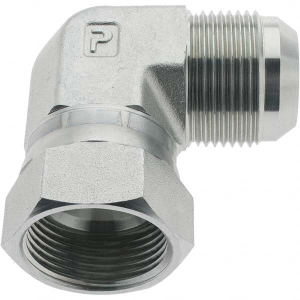 Parker 16 C6X-S Steel Flared Tube Swivel Nut Elbow 1" OD, 37 deg Flared Angle
