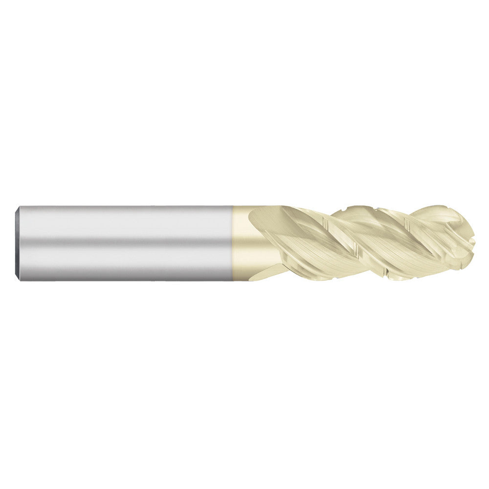 Titan USA TC67470 Ball End Mill 1/8" Dia, 1/2" LOC, 3 Flute, Solid Carbide