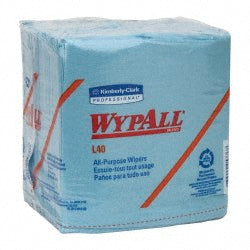 WypAll 05776 PowerClean L40 Extra Absorbent Towels, Quarterfold, Limited Use Towels, Blue