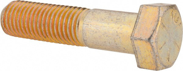 HHCS Made In USA MSC39177 Hex Head Cap Screw 3/4-10 x 3-1/4", Grade 8 Steel, Zinc Yellow Dichromate Finish