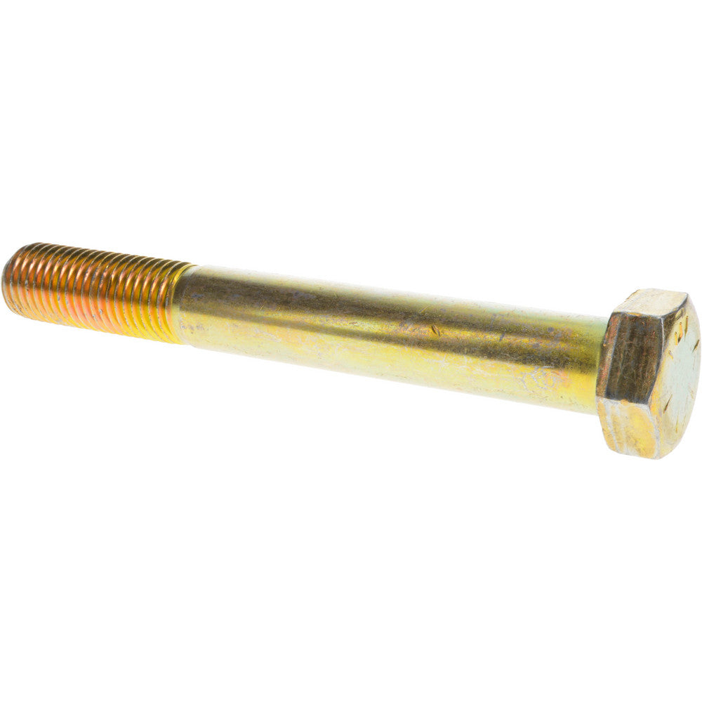 HHCS Made In USA MSC39229 Hex Head Cap Screw 1-8 x 8", Grade 8 Steel, Zinc Yellow Dichromate Finish