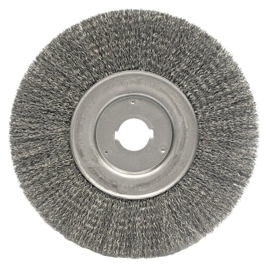 Weiler 01259 Wheel Brush 10" Wheel Dia, 3/4" Face Width, 0.0140" Wire Dia, Crimped
