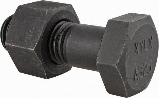 Value Collection HCI31000300N-005BX Hex Head Bolt 1-8, 3" Length, Steel, Grade A325