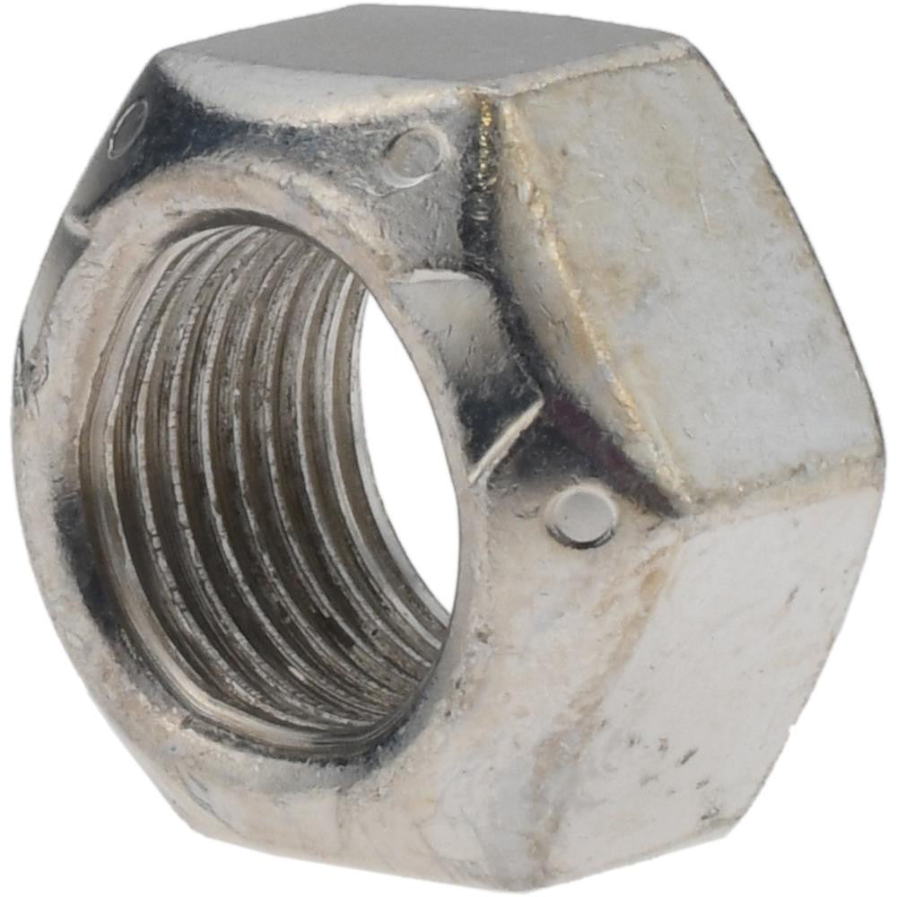 Value Collection L52CLC1414 Hex Lock Nut Distorted Thread, 7/8-14, Grade C Steel, Clear Cadmium Finish