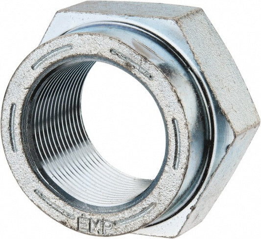 Value Collection SLFI81500-001BX Hex Lock Nut Distorted Thread, 1-1/2-12, Grade C Steel, Cadmium Clear-Plated
