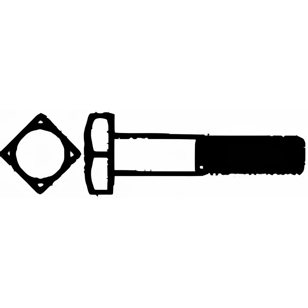 Value Collection R52000935 1-8" UNC, 6" Length Under Head Square Head Bolt