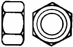 BRIGHTON BEST INT'L 444104BR Hex Nut 1-1/8-7, Grade L9 Steel, Yellow Zinc Dichromate, Cadmium & Waxed Finish