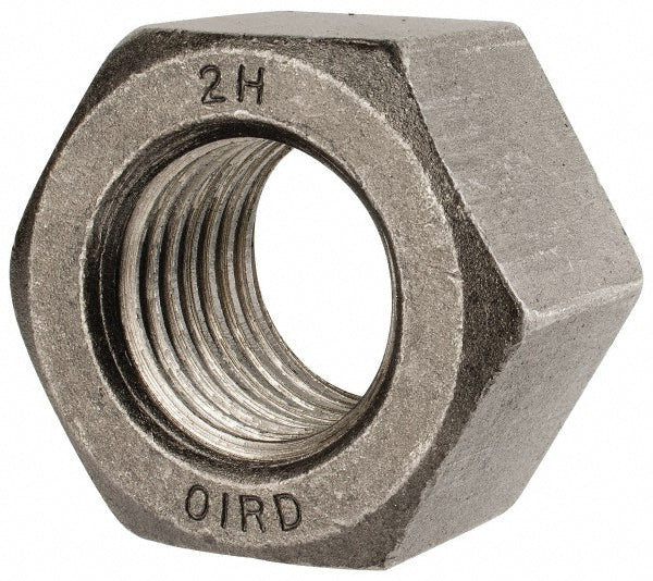Value Collection 314490BR Heavy Hex Nut 1-1/2-6, Grade A194 Grade 2H Steel, Bright/Uncoated Finish