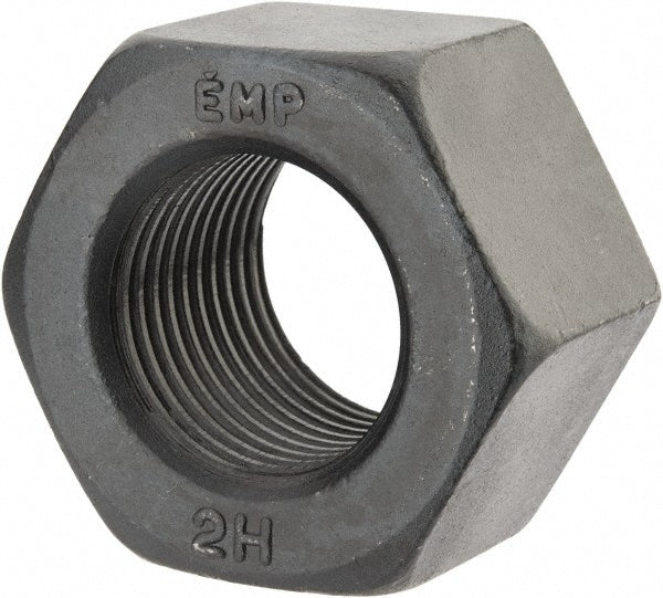 Value Collection 314500BR Heavy Hex Nut 1-1/2-8, Grade A194 Grade 2H Steel, Bright/Uncoated Finish