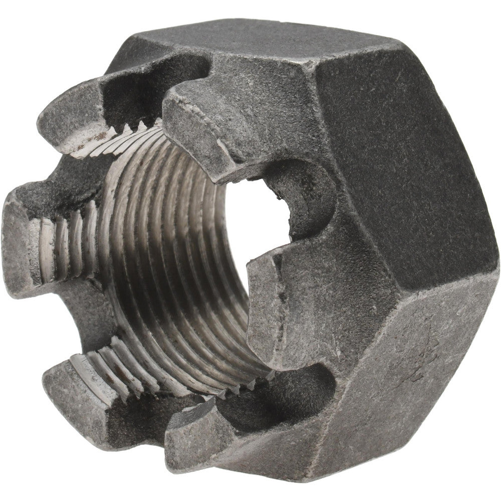 Value Collection CNFI5125-015BX Castle Lock Nut 1-1/4-12, Grade 5 Steel, Bright/Uncoated