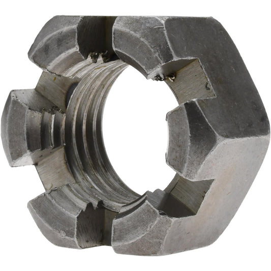 Value Collection SNI2125-015BX Slotted Lock Nut 1-1/4-7, Grade 2 Steel, Bright/Uncoated