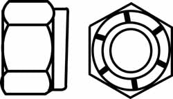 Value Collection NL5XX02400 Hex Lock Nut Nylon Insert, Nylon Insert, Grade 316 & A4 Stainless Steel, Uncoated