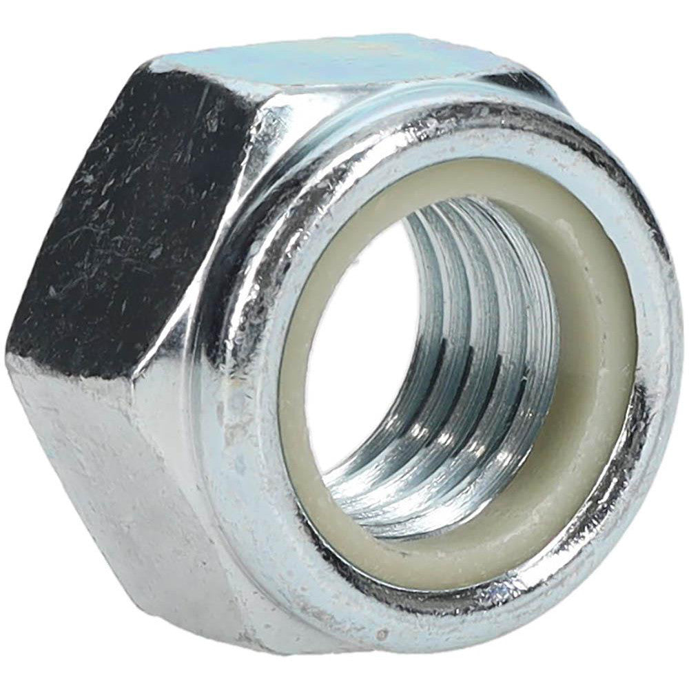 Value Collection 812110PS Hex Lock Nut Insert Lock, Nylon Insert, M24x3, Grade 8 Steel, Zinc Finish