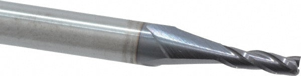 Kyocera SGS Precision Tools 30814 Square End Mill 1/16" Dia, 3/16" LOC, 3 Flute, Solid Carbide