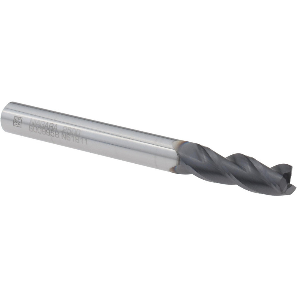 Seco 17003409 Corner Radius End Mill 1/4" Dia, 3/4" LOC, 0.0200" Radius, 3 Flute, Solid Carbide