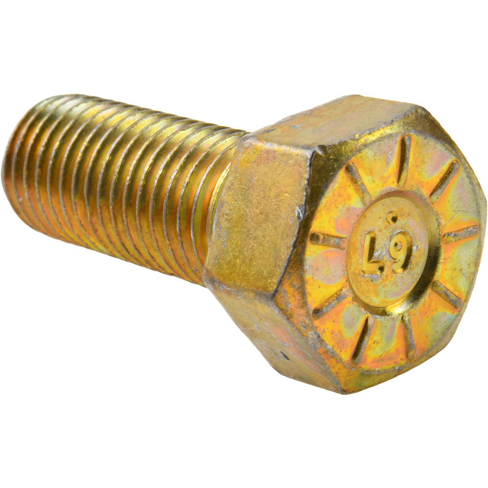 Value Collection 440574BR Hex Head Cap Screw 3/4-10, 2" Length Under Head, Grade L9 Steel, Yellow Zinc Dichromate Finish