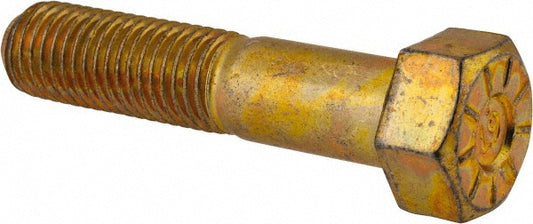 Value Collection 440586BR Hex Head Cap Screw 3/4-10, 3-1/2" Length Under Head, Grade L9 Steel, Yellow Zinc Dichromate Finish