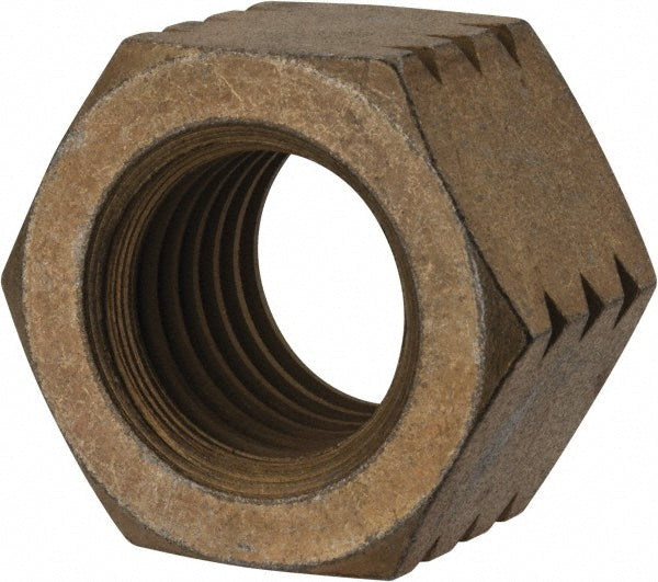 Value Collection 444020BR Hex Nut 1-8, Grade L9 Steel, Yellow Zinc Dichromate, Cadmium & Waxed Finish