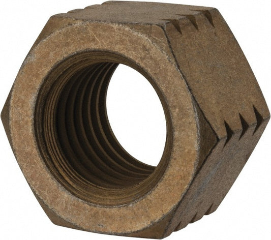 Value Collection 444020BR Hex Nut 1-8, Grade L9 Steel, Yellow Zinc Dichromate, Cadmium & Waxed Finish