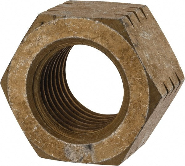 Value Collection 444110BR Hex Nut 1-1/4-7, Grade L9 Steel, Yellow Zinc Dichromate, Cadmium & Waxed Finish