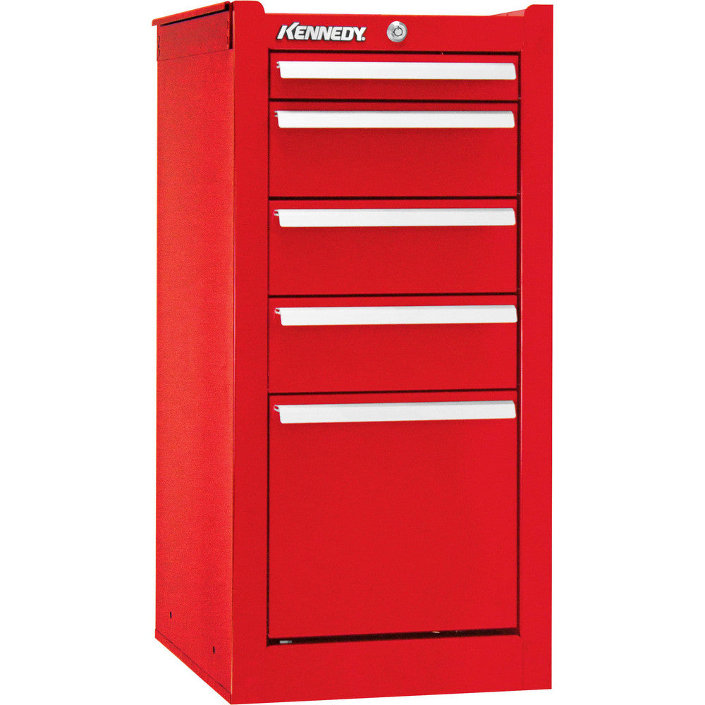 Kennedy 205XR Side Cabinet 5 Drawer, Red, Steel