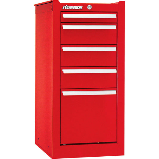 Kennedy 205XR Side Cabinet 5 Drawer, Red, Steel