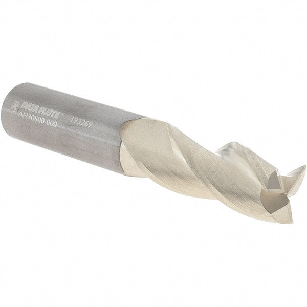 Data Flute Cnc 32348-86-D Square End Mill 1/2" Dia, 1-1/4" LOC, 3 Flute, Solid Carbide
