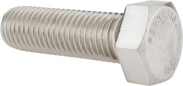 Value Collection 202920C Hex Head Cap Screw 3/4-10, 2-1/2" Length Under Head, Grade 316 Stainless Steel