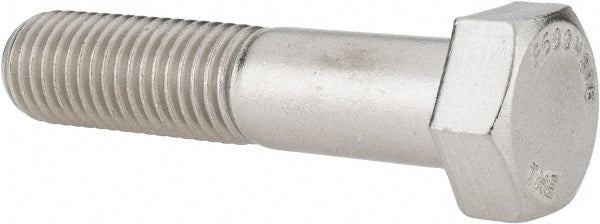 Value Collection 204182B Hex Head Cap Screw 3/4-10, 3-1/2" Length Under Head, Grade 316 Stainless Steel