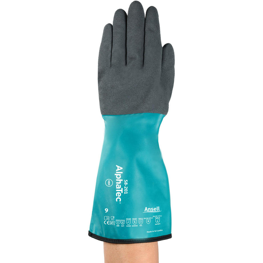 Bankers Box 58201100 Series 58-201 Chemical Resistant Gloves  Size X-Large,  80 Thick,  Nitrile,  Acrylic Lined Nitrile Dipped,  Supported,