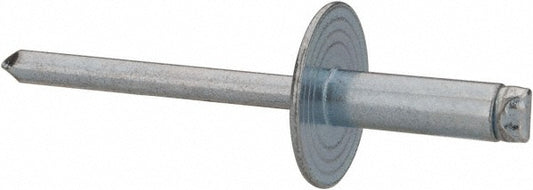 RivetKing SBS66LF/P250 Open End Blind Rivet Size 66, Large Flange Dome Head, Steel Body, Steel Mandrel