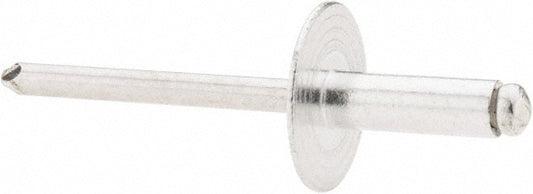 RivetKing ABA66LF/P250 Open End Blind Rivet Size 66, Large Flange Dome Head, Aluminum Body, Aluminum Mandrel