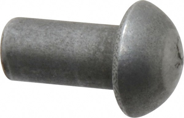 RivetKing 25N50RRDSP 1/4" Body Dia, Round Uncoated Steel Solid Rivet