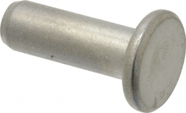 RivetKing 25N75RFLSP 1/4" Body Dia, Flat Uncoated Steel Solid Rivet