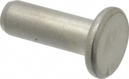 RivetKing 25N75RFLSP 1/4" Body Dia, Flat Uncoated Steel Solid Rivet