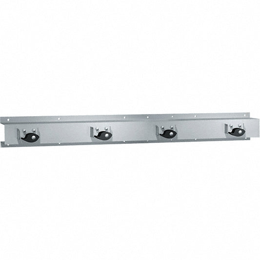 ASI-American Specialties, Inc. 8215-4 Mop & Broom Wall Hooks Wall Hook Type Mop Holder  Material Stainless Steel  Finish Satin  Maximum Load Capacity 10.0lb  Number of Holders 4.0  
