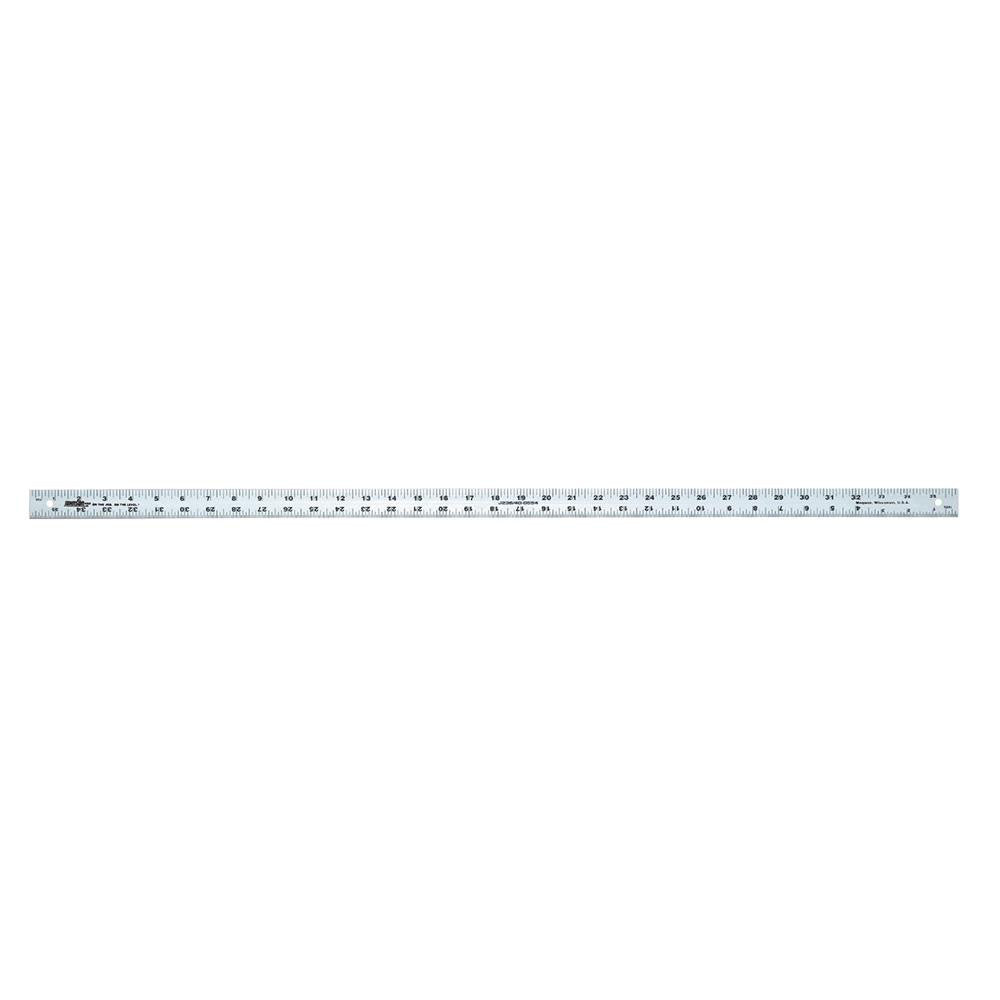 Johnson Level & Tool J236 Steel Rule 36" OAL, English Graduation, 1-1/8" OAW