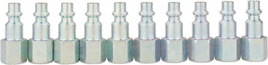 Value Collection 2542572521 10 Piece 1/4" Body 1/4 NPT 215 psi Industrial Pneumatic Coupling Plug Set