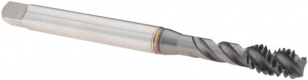 Emuge BU519400.5009 Spiral Flute Tap 1/4-20, UNC, 3 Flute, Bottoming, 2B Class of Fit, Cobalt, TICN Finish
