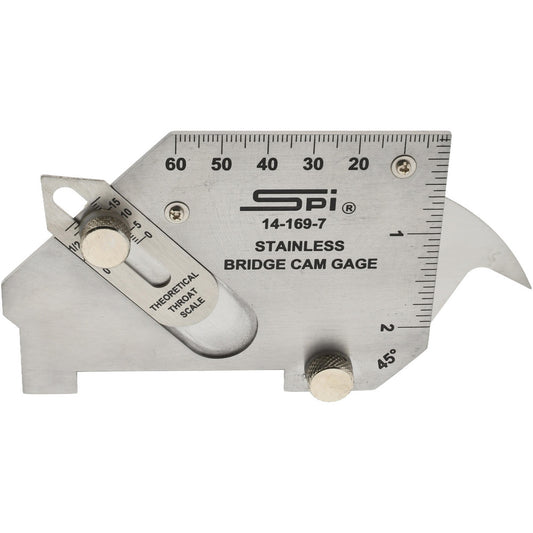 SPI 14-169-7 1/8 to 3/4 Inch Stainless Steel Bridge Cam Gage