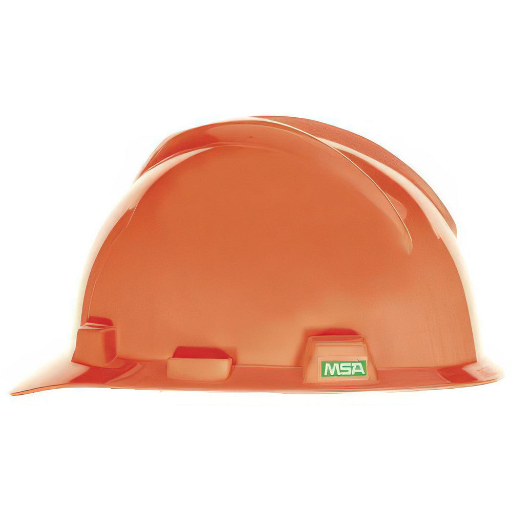 MSA 488146 Hard Hat Impact Resistant, V-Gard Slotted Cap, Type 1, Class E, 4-Point Suspension