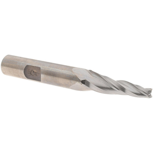 AWARD CUTTER CO., INC. O-254 Tapered End Mill 5 deg Angle per Side, 5/32" Small Dia, 1" LOC, 3 Flute, High Speed Steel, Square End