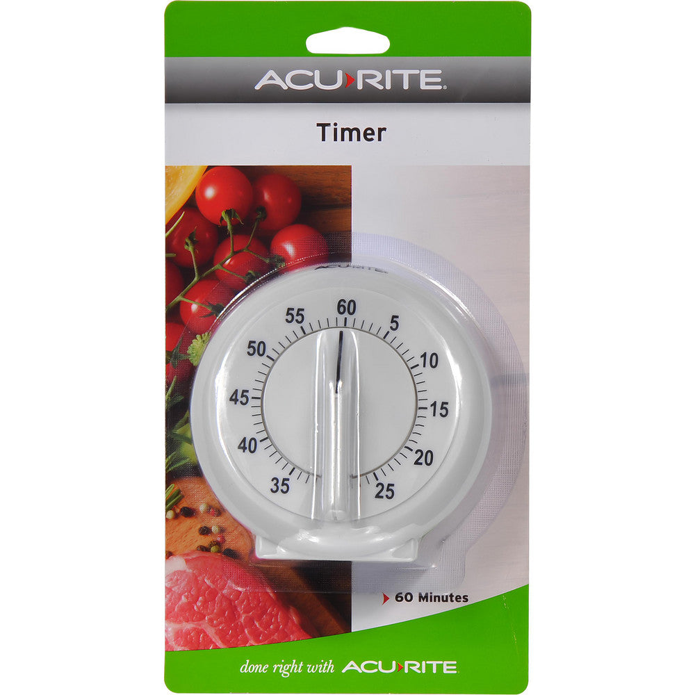 Acu-Rite 00957A2 Timers Timer Type Mechanical  Timing Functions Alarm Count Down  Display Size 3.8in  Power Source Spring Wound  Display Type Analog  Resolution 1.000