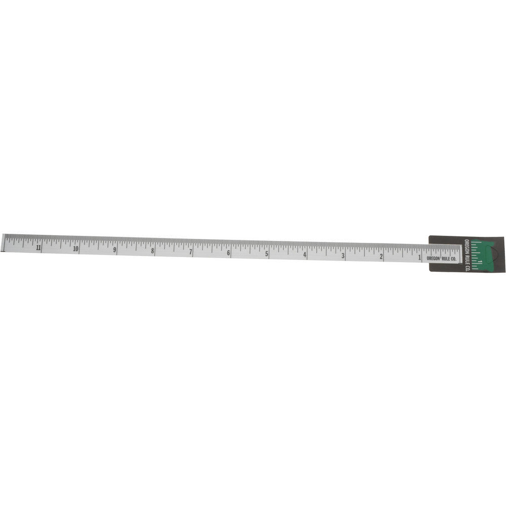 Oregon Rule Company FNS-S012R-TC 1 Ft. Long x 1/2 Inch Wide, 1/32 Inch Graduation, Silver, Mylar Adhesive Tape Measure
