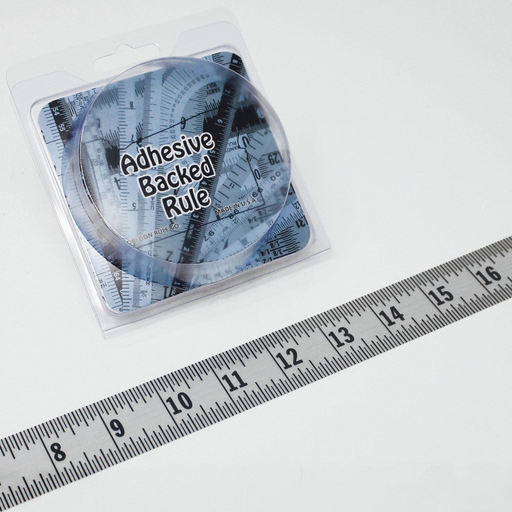 OREGON RULE COMPANY ER-S036VU-TC 3 Ft. Long x 1-1/4 Inch Wide, 1/16 Inch Graduation, Silver, Mylar Adhesive Tape Measure