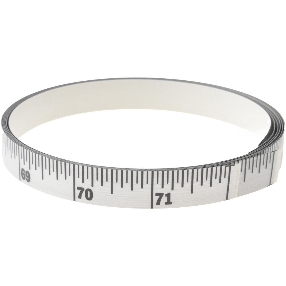Oregon Rule Company FN-S072L-TC 6 Ft. Long x 1/2 Inch Wide, 1/16 Inch Graduation, Silver, Mylar Adhesive Tape Measure