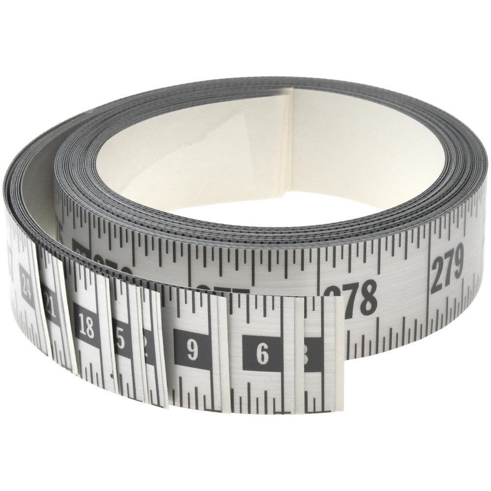 OREGON RULE COMPANY FR-S288L-TC 24 Ft. Long x 1 Inch Wide, 1/16 Inch Graduation, Silver, Mylar Adhesive Tape Measure