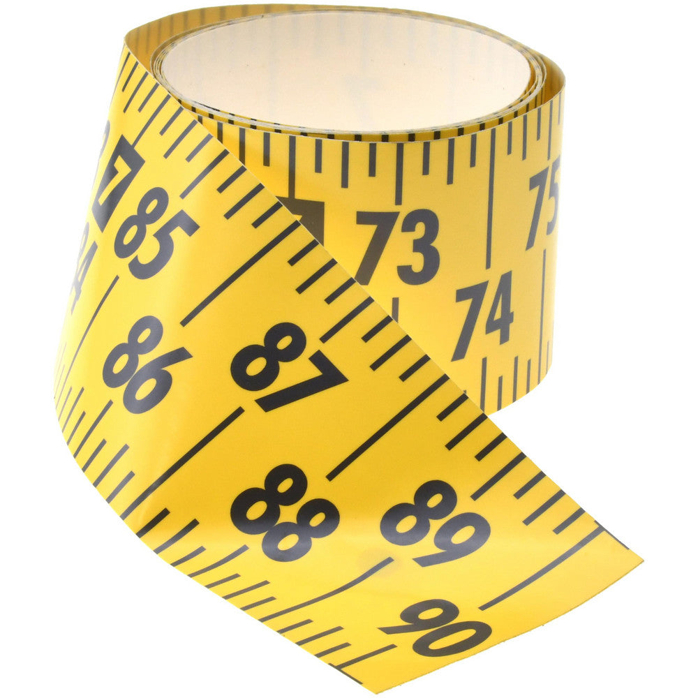 OREGON RULE COMPANY FXW-Y090L-TC 7.5 Ft. Long x 3 Inch Wide, 1/4 Inch Graduation, Yellow, Mylar Adhesive Tape Measure