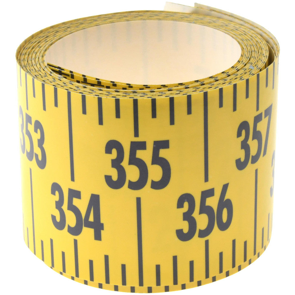 OREGON RULE COMPANY FXW-Y360L-TC 30 Ft. Long x 3 Inch Wide, 1/4 Inch Graduation, Yellow, Mylar Adhesive Tape Measure