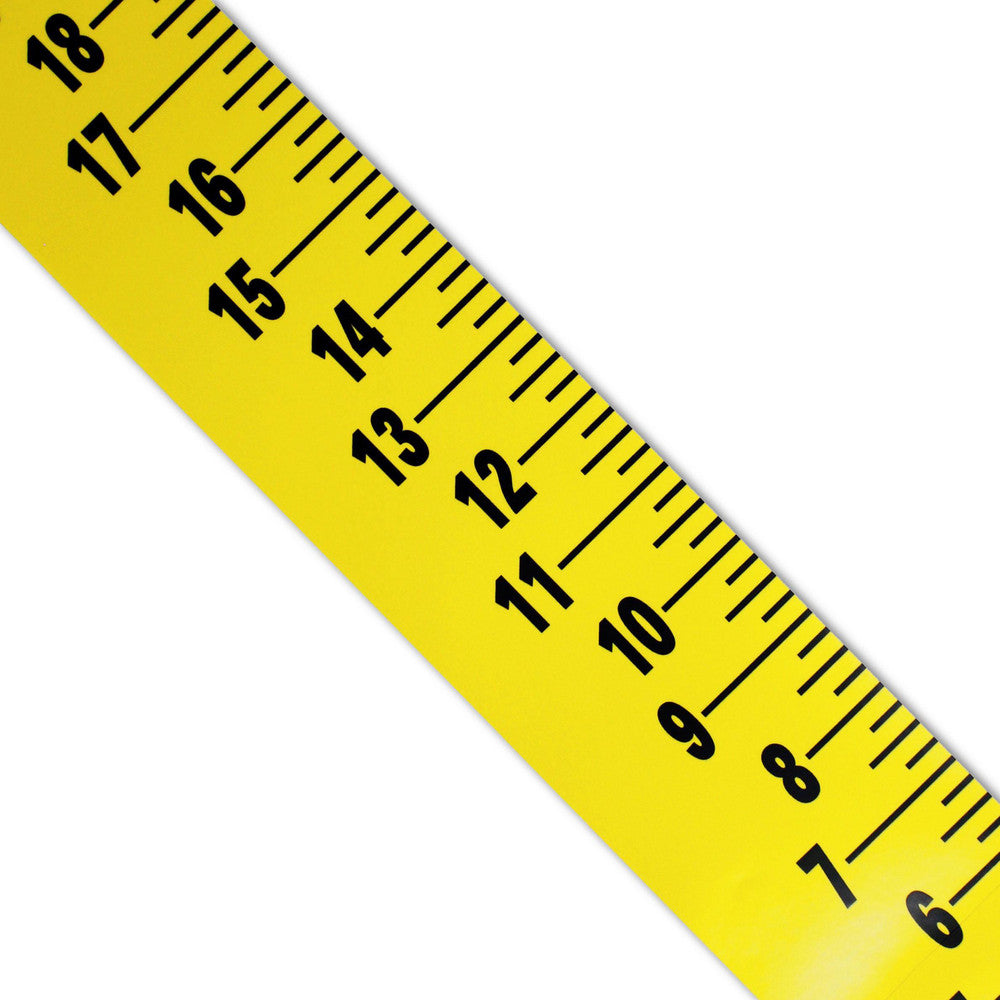 OREGON RULE COMPANY FXW-Y096VU-TC 8 Ft. Long x 3 Inch Wide, 1/4 Inch Graduation, Yellow, Mylar Adhesive Tape Measure
